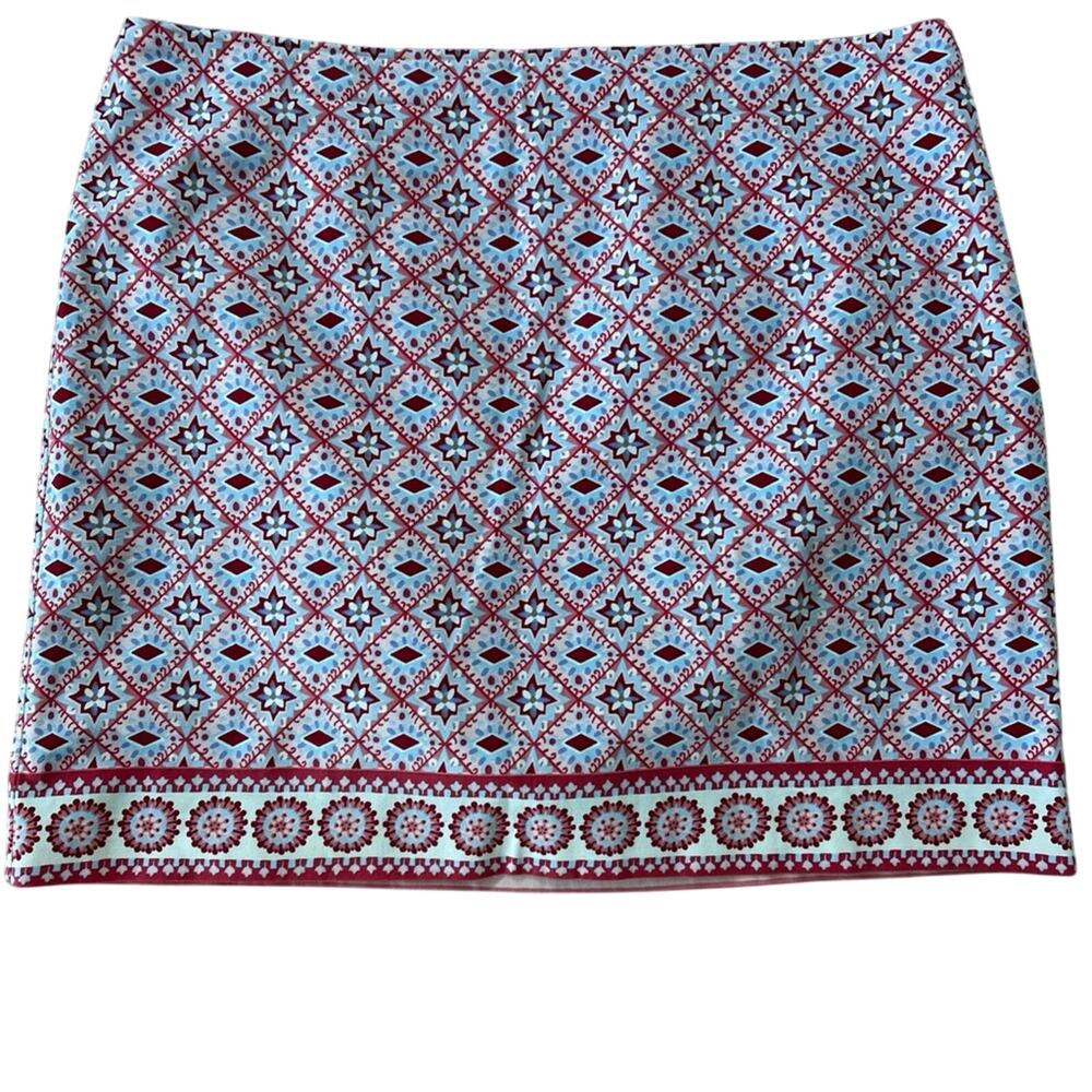 NWOT Talbots Women’s Mediterranean Tile Print A-Line Skirt